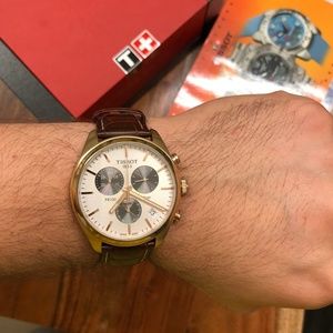 TISSOT PR100 Chronograph Rose Gold Tone Watch